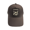 Trucker Mesh Cap With Square Embroidered Patch Raccoon FERAL Logo