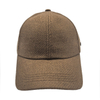Brown Herringbone Wool Blend 6 Panel Casual Dad Cap