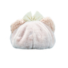 Kids White Bunny Face Faux Fur Bucket Winter Hat
