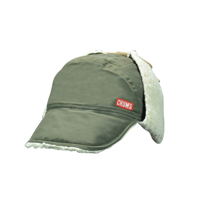 Navy Plaid Wool Blend Winter Trapper Cap with Faux Fur Ear Flaps