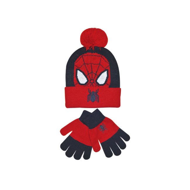 Kids Disney Stitch Pink Knit Beanie & Gloves Winter Set